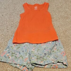 Orange Sleeveless Kids Top